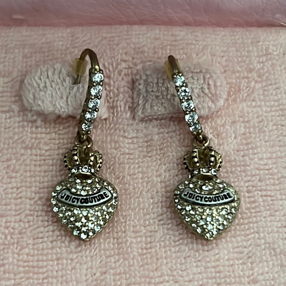 Juicy Couture Crown Logo Dangle Earrings - Picture 1 of 3